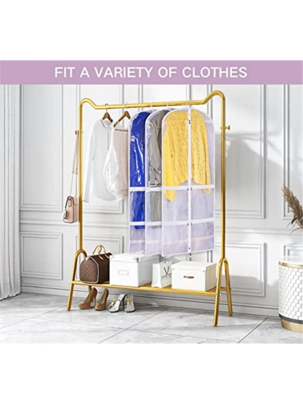 Clear Garment Bags Hanging Clothes Cover Dance Costume Storage Travel 3 Pack